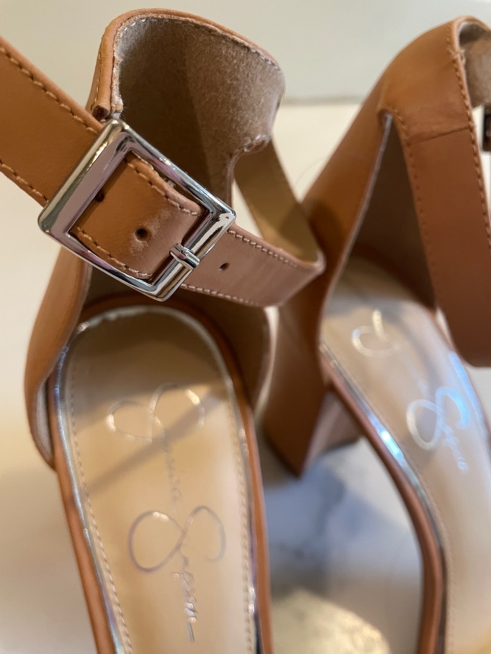 Jessica Simpson Sherron4 in Woven Ankle-Strap Heels, Size 9 - Picture 4 of 10